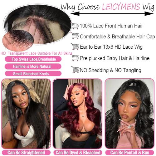 28 INCH 13x6 Lace Front Wigs Human Hair Body Wave Lace Front Wigs Human Hair Pre Plucked With Baby Hair Glueless Wigs For Women Hd Lace Front Wigs 180% Density