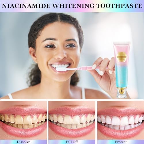 2Pcs Niacinamide Whitening Toothpaste Acssart Radiant White Toothpaste,Niacinamide Intensive Whitening Toothpastes,Nicotinamide Radiant Whiten Toothpastes