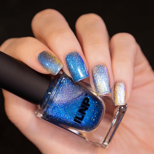ILNP Alice - Blue to Gold Magnetic Shimmer Nail Polish - Vegan, Cruelty Free, Non Toxic