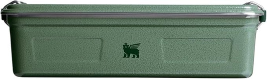 Stanley Classic Legendary Useful Box 3.8 qt | Metal Snack and Lunch Box | Durable Stainless Steel Travel Food Storage Container | Hiking, Camping, School, or Work | BPA-Free | Hammertone Green