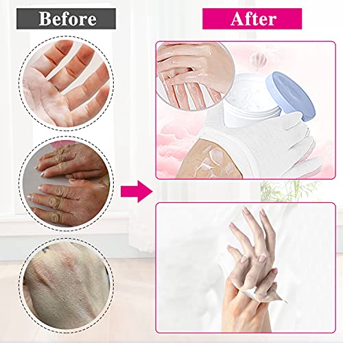 24Pcs White Cotton Gloves for Dry Hands Kids Eczema Gloves Overnight Moisturizing Gloves for Women Cosmetic