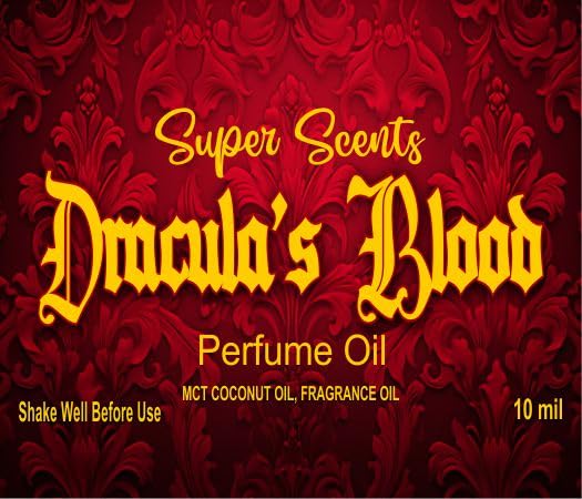 Dracula's Blood Perfume Oil Fragrance Roll On 10ml Strong Unique Scent by Super Scents Blood Orange and Goji Berry scented