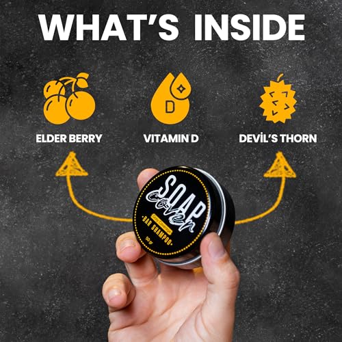 Black Soap for Gray Hair, Gray Hair Reverse Bar Shampoo, 1.7 Oz