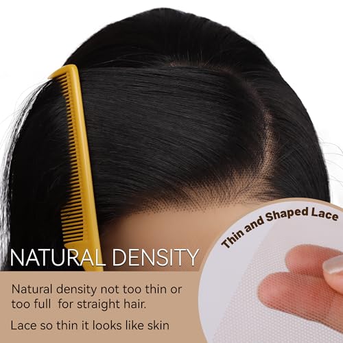 BLL Synthetic Lace Front Wig,13x4 Lace Wig Pre-Plucked Long Straight Glueless 1B Black Wigs For Black Women 26inch Ready to Wear Wigs Beginner Friendly