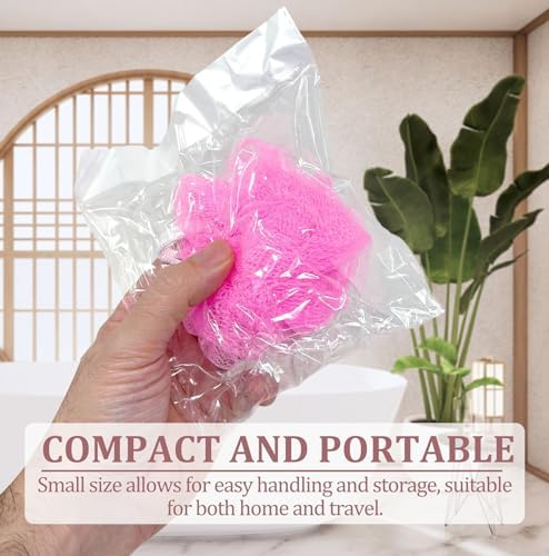 20 Individually Wrapped Small Full Bodied Quality Bath or Shower Sponge Loofahs Pouf Mesh Assorted Colors Wholesale Bulk Lot