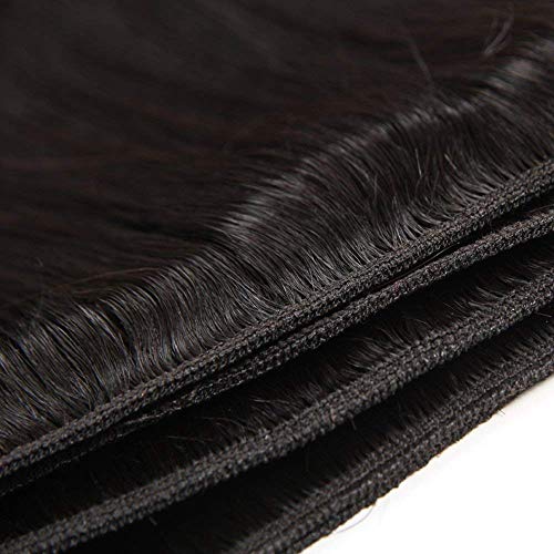 10A Straight Bundles Human Hair 16 18 20 Inch 100% Unprocessed Virgin Brazilian Straight Human Hair Weave 3 Bundles Natural Black Color