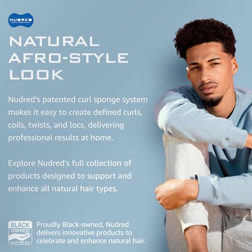 Hair Sponge for Black Men and Women, Hair Twisting Sponge, Barber Curling Care Tool, Brushes for Curling Afro Style Dreads, Curls, Coils & Twists, Curl Sponge Brush (Silver, Convoluted)