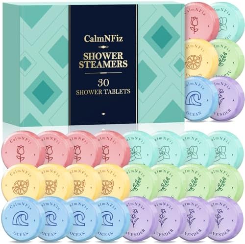 30 Pack Shower Steamers for Women Present Set, Shower Bath Bombs with 6 Scents, Self-Care Items for Wife As Valentine's Day and Mothers Day Present Idea, Birthday Present Stocking Suffers
