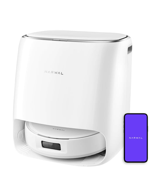 NARWAL Freo Pro Robot Vacuum and Mop Combo, Tangle Free Robot Mop, 8500Pa Powerful Suction, Self-Emptying, Auto Mop Washing, Auto Drying, Obstacle Avoidance, Ideal for Pet Hair and Hard Floor