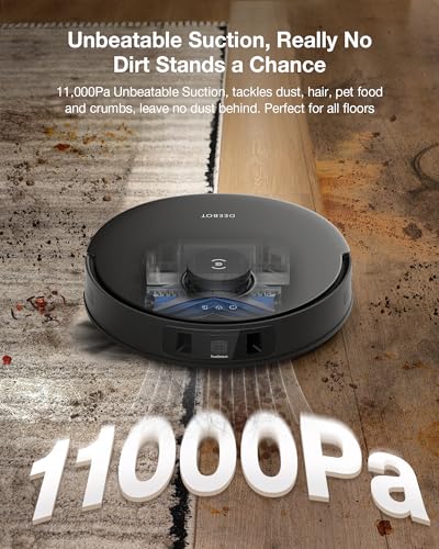 ECOVACS DEEBOT T30S Combo Robot Vacuum and Mop, All-in-One Cleaning Hub, 11000Pa, ZeroTangle Technology, TruEdge Adaptive Edge Mopping, Dual Self-Emptying, Hot Water Washing, Auto-Mop Lifting