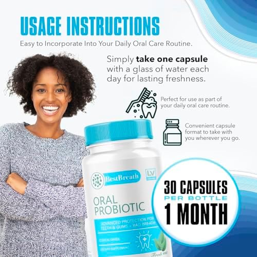 1 Pack - Best Breath - Best Breath Oral Probiotic, Best Breath Probiotic, Best Breath Pills, BestBreath, Best Breathe 30 Capsules For 1 Month, Best Breath Oral Probiotics For Mounth Bad Breath.