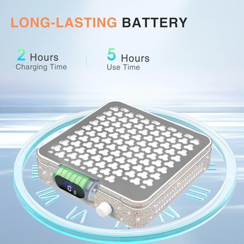 IMENE Nail Dust Collector, Rechargeable 10-Gear Powerful Nail Fan Dust Collector for Nails Vacuum Duster Professional Dust Collector Nail Tech