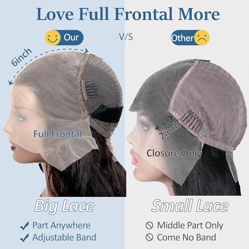 220 Density 30 Inch Body Wave Lace Front Wigs Human Hair, 13x6 HD Transparent Lace Front Wigs Human Hair Glueless Frontal Body Wave Wig for Women, Pre Plucked, Tangle Free, Average Cap, 30 Inch