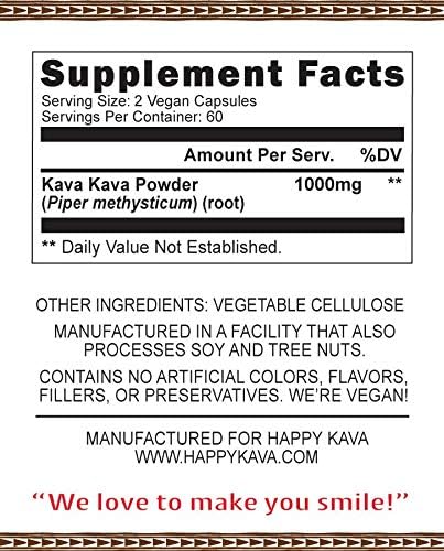 Brand Kava Root Only Capsules | Calming Kava-Kava Extract Powder in Vegan Capsules 10% Kavalactone | Kava Root Supplement for Relaxation