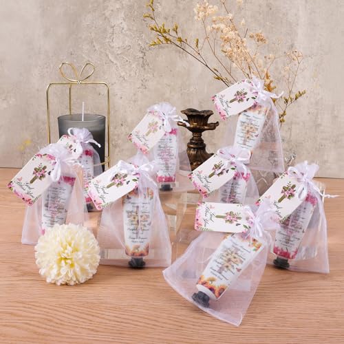 50 Sets Christian Hand Cream Gifts, Christian Gifts for Women, Bible Hand Lotion for Christian Party Favors with Prayer Cards, Bible Verse Prayers Religious Gifts for Women, Birthday Graduation Gifts