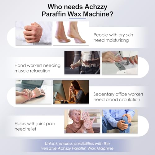 4000ml Paraffin Wax Machine for Hand and Feet - Professional Wax Warmer with 200W Thermal Core, LED Real-time Temp Control & 167°F Rapid Melting, Intense Hydration with Hand Wax Paraffin Bath