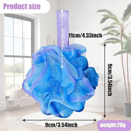 20 Pack Mini Shower Loofah Bath Sponge 20G, Soft Travel Size Nylon Mesh Puff for Body Wash, Loofah Shower Exfoliating Scrubber Pouf for Women and Men, Full Cleanse, Beauty Bathing Accessories