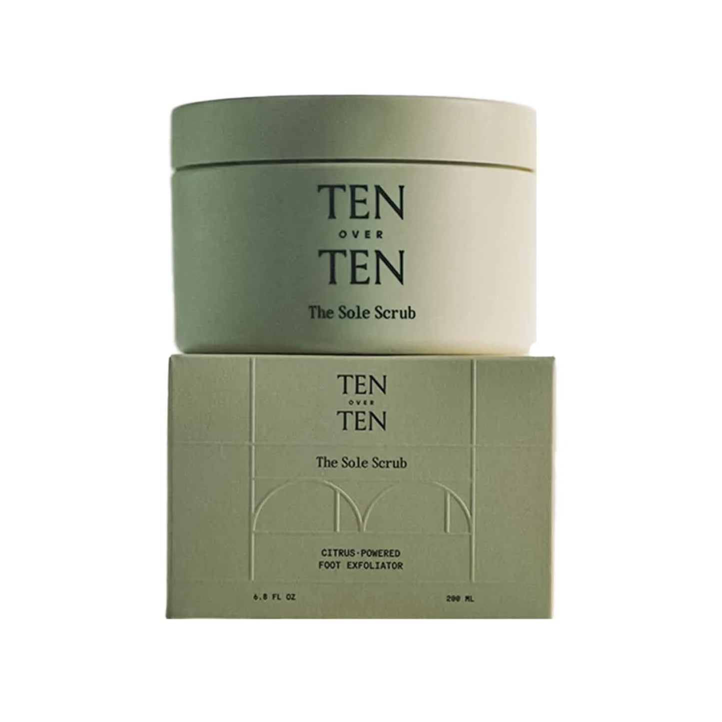 tenoverten - The Sole Scrub Exfoliating Foot Treatment | Clean, Natural, Non-Toxic Hand, Foot + Nail Care (6.8 oz | 200 ml)