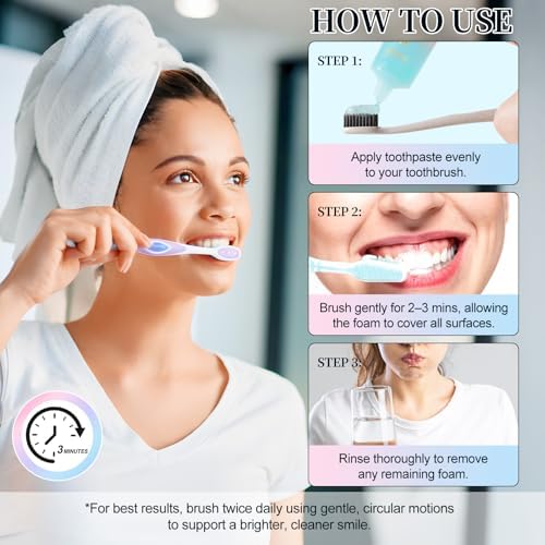 2Pack Niacinamide Whitening Toothpaste,Gum Repair, Effectively Whitens Teeth, Protects Tooth Enamel, Effectively Whitens Teeth, Protects Tooth Enamel,Freshens Breath 24 Hours