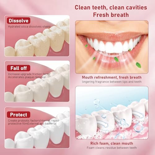 2pcs Sp-8 Probiotics Whitening Toothpaste Upgraded, New Version Fluoride-Free & Probiotic-Infused Formula, Ultra Fresh Mint for Deep Cleaning, Gum Care & Lasting Breath Fresh