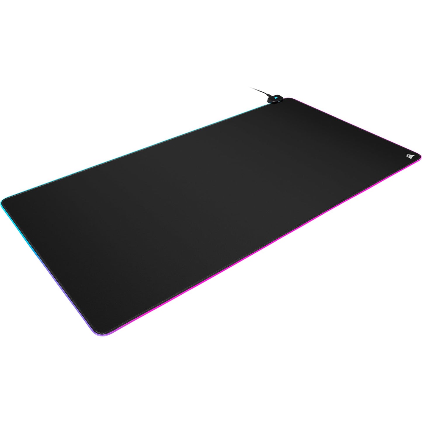 Corsair MM700 RGB Extended 3XL Cloth Gaming Mouse Pad/Desk Mat - Massive 1,220mm x 610mm (48” x 24”) Cloth Surface, 360° Three-Zone RGB Lighting, Two USB Ports - Black