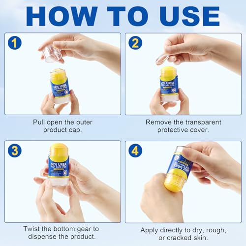 2Pack 60% Urea with 2% Salicylic Acid Urea Foot Care Stick, Foot Cream Moisturizer for Dry Cracked Feet, Knees, Elbows, Hands,Moisturizes and Hydrates the Dry Skin,Callus Remover & Skin Softener