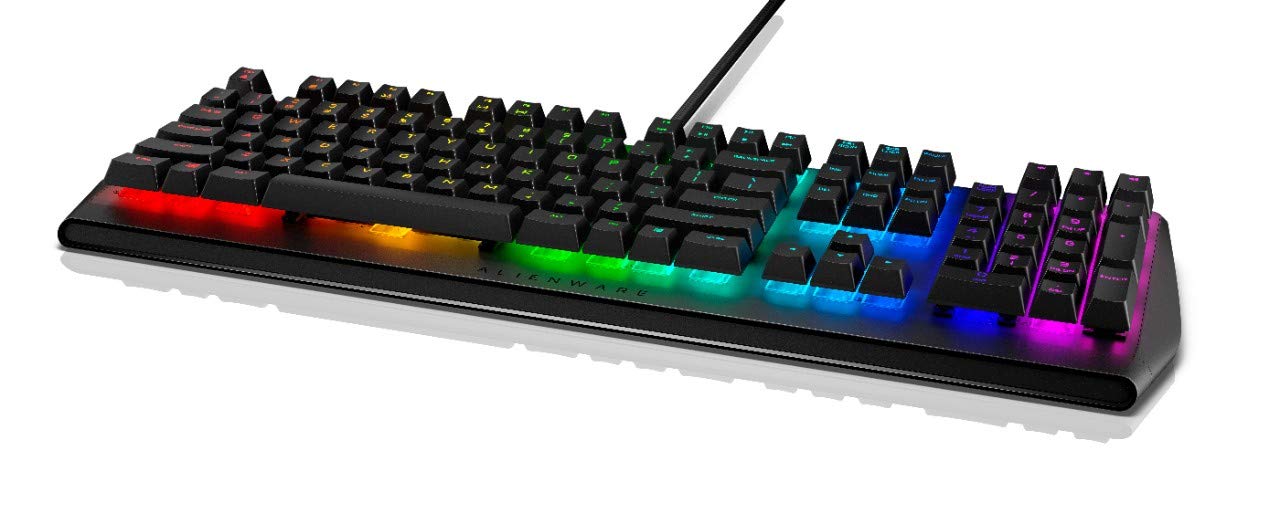 Alienware USB Low-Profile RGB Gaming Keyboard AW410K: Alienfx Per Key RGB LED - Cherry MX Brown Switches