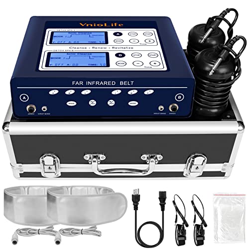 Ionic Foot Bath Detox Machine, Dual Foot Detox Machine for 2 Users with Heating Belt, 5 Detox Mode,Dual Channel, Suitable for Home Beauty Salon Foot Spa Use…