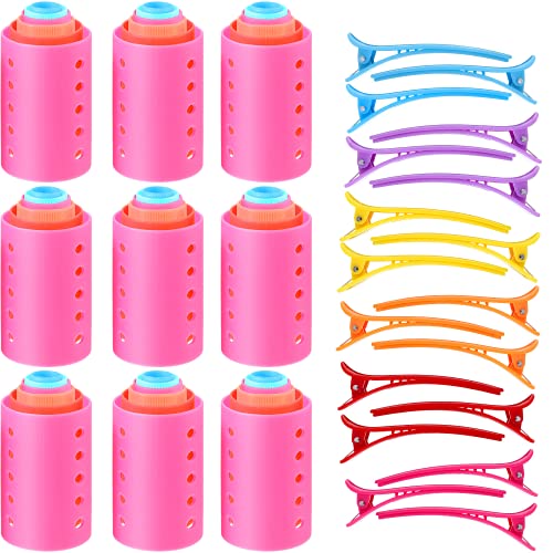 54-Piece Multicolor Magnetic Rollers Set with Hair Rollers, Duck Teeth Bows, and Hair Clips - Hairdressing Curlers Tools for Men, Kids, and Women