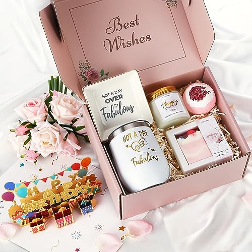 Birthday Gifts for Women - Happy Gift Boxes Ideas for Her, Mom, Mother, Sister, Friend, Coworker, Girlfriend, Daughter - Unique Spa Baskets Kit for Those Who Have Everything