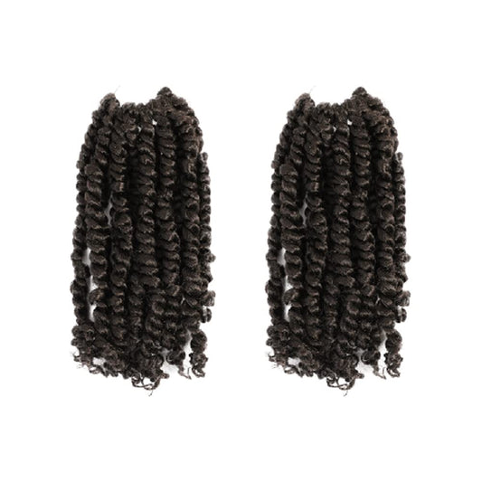 Bohobabe Pre-Twisted Passion Twist Crochet Hair 10 Inch Short Brown Pre-Looped Crochet Passion Twist Braiding Hair 2 Packs (4#)
