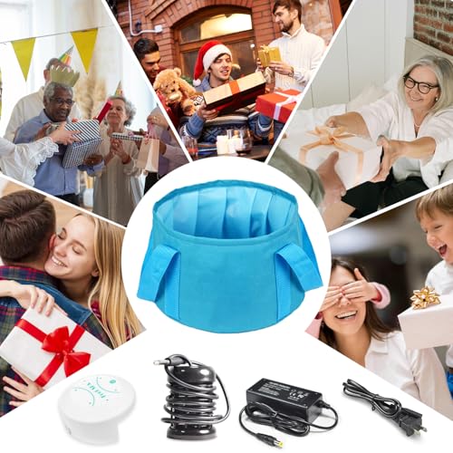 Ionic Detox Foot Bath SPA Machine, Ionic Cleanse Detox Foot Bath Spa Machine, Ionic Foot Bath Detox Machine with Blue Bucket for Health Care Personal Home Travel