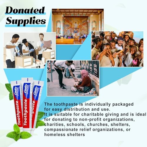 100 Tubes Extra Small Travel Size Toothpast Bulk,0.35 oz/10 Grams Mint Small Disposable Toothpaste 0.8x3.5 inches Single Use Bulk Toothpaste Travel Size for Hotel,Camping,Homeless,Guests