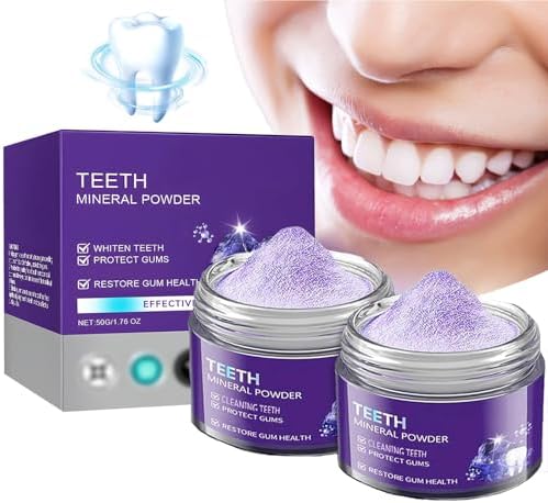2pcs Teeth Restoration Mineral Powder, Mineral Tooth Powder, Effective in Strengthening Teeth and Gums, Fresh Breah (50g/1.76 oz)