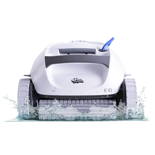 Dolphin (2025 Model) E10 Automatic Robotic Pool Vacuum Cleaner, Active Scrubber Brush, Top Load Filters Access, Ideal for Above-Ground Pools up to 30 FT in Length