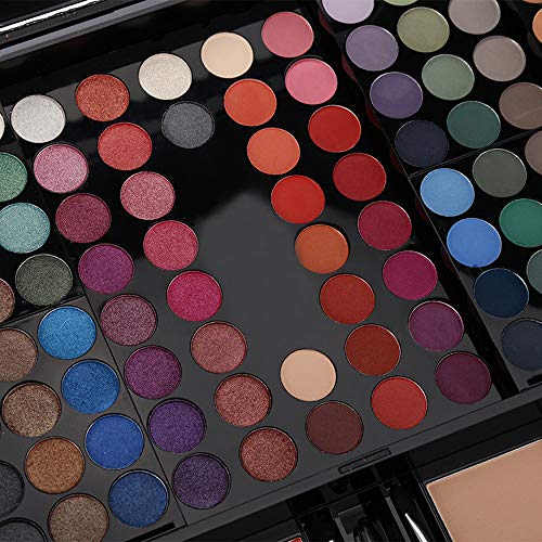 190 Colors Cosmetic Make up Palette Set Kit Combination with Eyeshadow Facial Blusher Eyebrow Powder Face Concealer Eyeliner Pencil A Mirror All-in-One Makeup Gift (Multicolor)