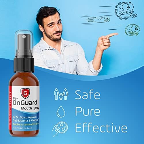 Best365Labs Mouth Spray | Supports Oral Hygiene & Fresh Breath | Nano Silver & C Complex | Convenient Travel Size | Raspberry Lemonade Flavor | 150 Sprays
