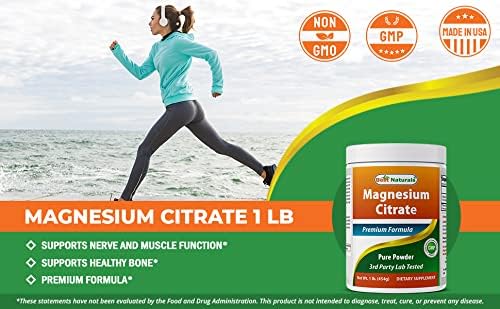 Best Naturals Magnesium Citrate Powder 1 Pound (1 LB (Pack of 2))