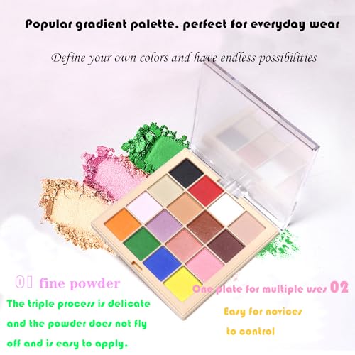 16 Color Nail Pigment Powder Set Create Stunning Ombre Nail Art with Glittery Shades Perfect DIY Nail Accessories (A-16 colors)