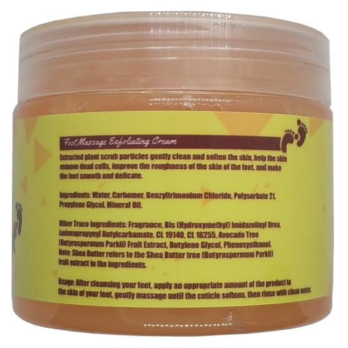 BIOAQUA Foot Care Herbal Massage Scrub-Exfoliating Cream Cleansing Delicate Feet Skin Shea Oil Natural Extracts 180g / 6.35oz