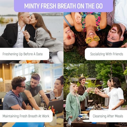 200 Pack Natural Toothpaste Tablet Bits - Chewable Mouthwash Whitening Bite Tablets for Teeth SLS & Fluoride Free Eco & Travel Friendly - Zero Waste Packaging - Mint & Activated Charcoal (Peppermint)