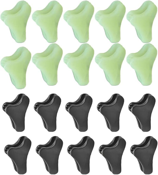 20 Pack Tent Rope Tensioner Buckles Tightener Fastener Fluorescent Canopy Guyline Cord Buckle Adjustment Triangle Fixing Pull Stopper for Outdoor Camp Mountain Camping Backpacking