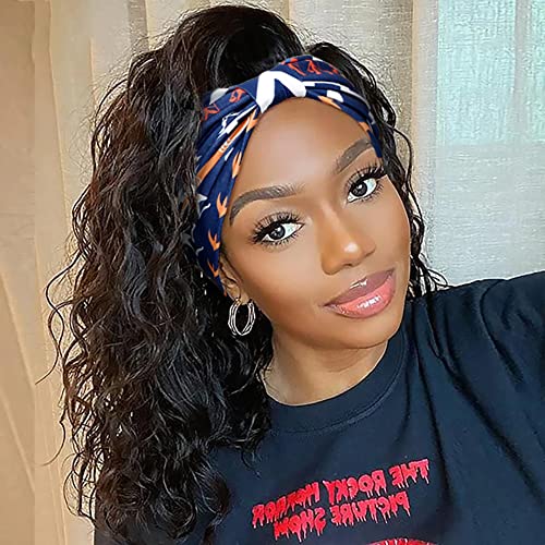 Huachi Wide Headbands for Women Boho Workout Head Bands for Women’s Hair African Knotted Non Slip Headwrap Turban Sport Yoga Girls Bandeau Hair Accessories (Pack of 4)