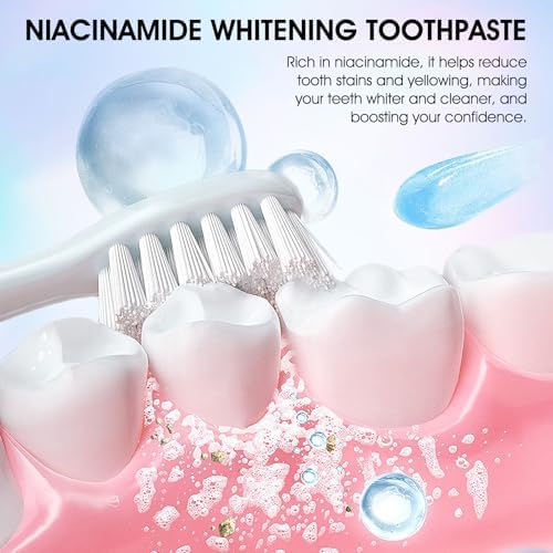 2Pcs Niacinamid Toothpast, Niacinamide Intensive Whitening Toothpaste, Complete Care Toothpaste, Repair and Protect Teeth, Remove Tooth Stains