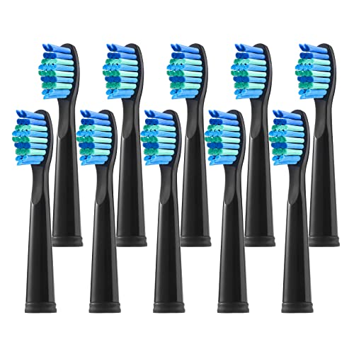 10 Pack Electric Toothbrush Replacement Heads Compatible with Fairywill,Toothbrush Heads Compatible with FW-507/508/551/515/917/959/2011,FW-D1/D3/D7/D8,Medium