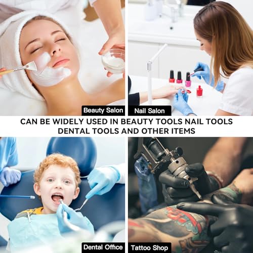 100Pcs Disposable Self-Sealing Sterilizer Pouches for Nail Tool,LXIANGN Dry Heat Autoclave Nail Tools Sterilizer Bags Kraft Paper Cleaning Bags For Dentist Tools and Nail Art Supplies (100mm x 200mm)