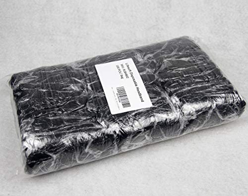 100 Count Disposable Facial Spa Headbands, Individual Wrapped (Black)