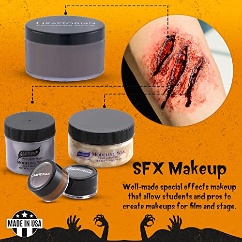 Graftobian Special FX Trauma Pro SFX Makeup Kit - Made in USA - Professional Effects Kit for Halloween, Cosplay, Theater, and Movie, Easy-to-use Cosmetics Collection Set for Beginners and Pros