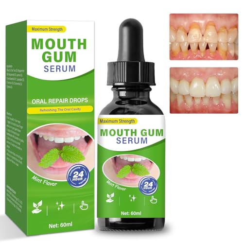 Gum Restore Drops, Gum Repair for Receding Gums & Stain Removal, Bad Breath Treatment for Adults, Oral Regrowth Treatment, 60ml