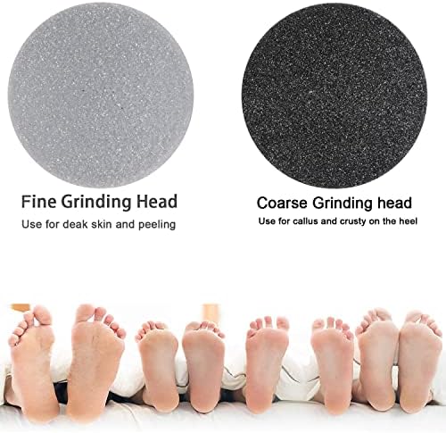 25 Pack Replacement Pads Refills for Pedi Vac Portable Electric Vacuum Callus Remover Foot File for Exfoliation Cracked Heels Dead Skin with a Clean Brush (20pcs Grind Head Pads +5pcs Sponge Ring)